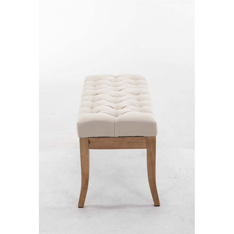 Banc Ramsès, tissu clair antique, 100 crème