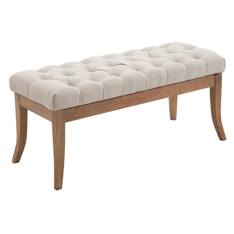 Banc Rams?s, tissu clair antique, 100 cr?me