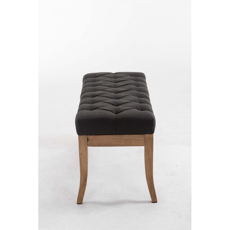 Banc Ramsès, tissu clair antique, 100 gris foncé