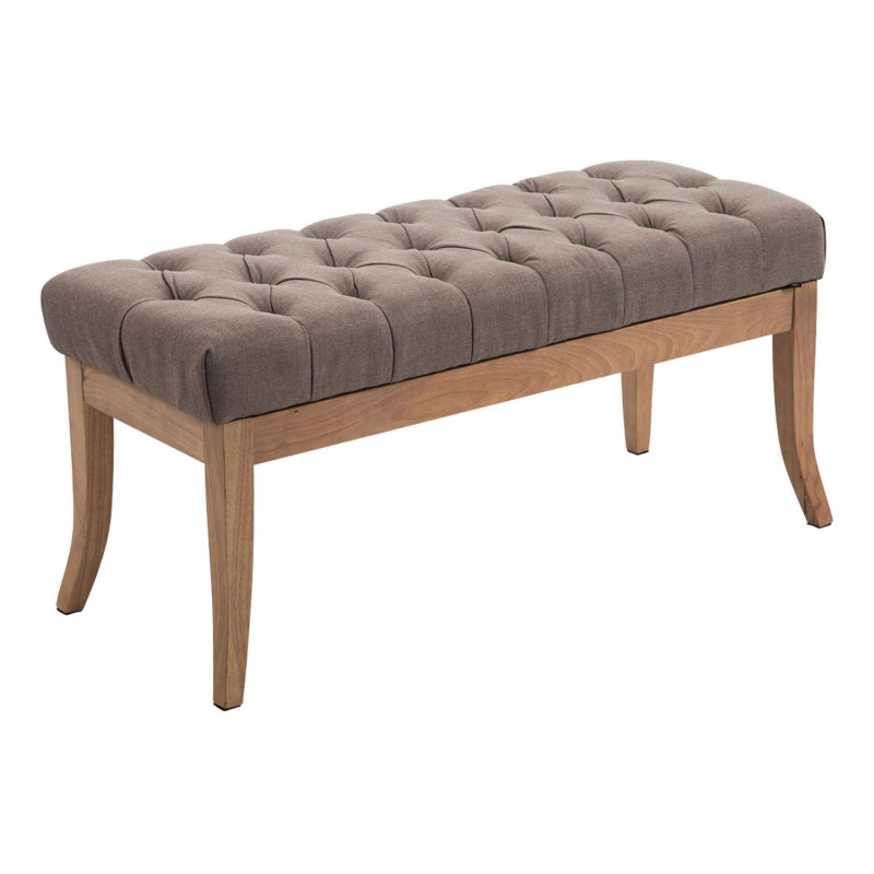Banc Ramsès, tissu clair antique, 100 taupe