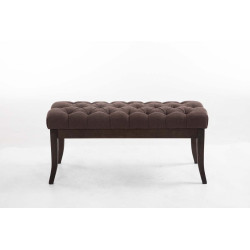 Banc Rams?s, tissu fonc? ancien, 100 marron