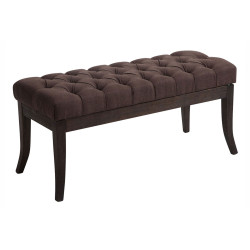 Banc Ramsès, tissu foncé ancien, 100 marron