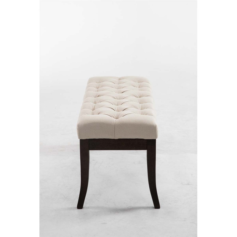 Banc Ramsès, tissu foncé ancien, 100 crème