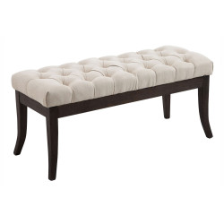 Banc Rams?s, tissu fonc? ancien, 100 cr?me