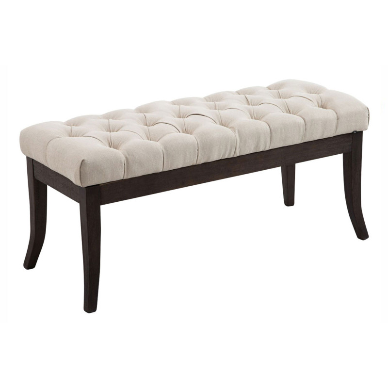 Banc Ramsès, tissu foncé ancien, 100 crème