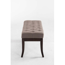 Taburete Recibidor Ramses En Tela & Madera Oscura Gris topo,100 cm