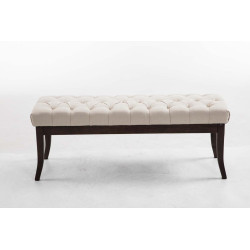 Banc Ramsès, tissu foncé ancien, 120 crème