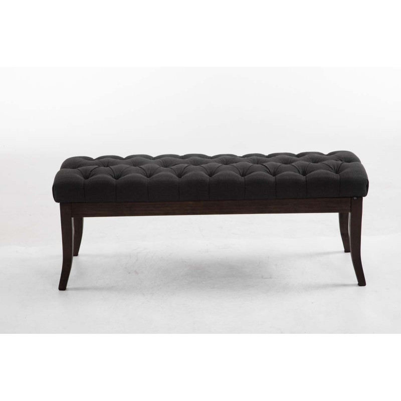 Banc Rams?s, tissu fonc? antique, 120 cm, gris fonc?