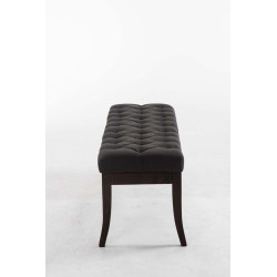 Taburete Recibidor Ramses En Tela & Madera Oscura Gris oscuro,120 cm