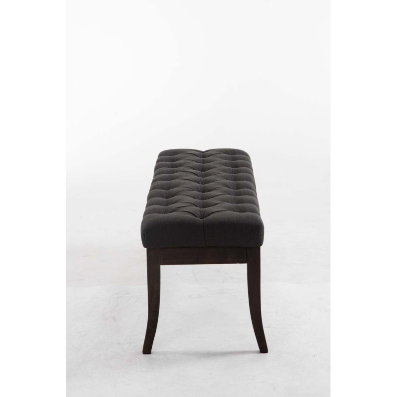 Banc Rams?s, tissu fonc? antique, 120 cm, gris fonc?