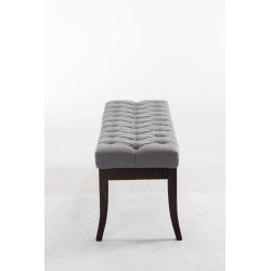 Taburete Recibidor Ramses En Tela & Madera Oscura Gris,120 cm