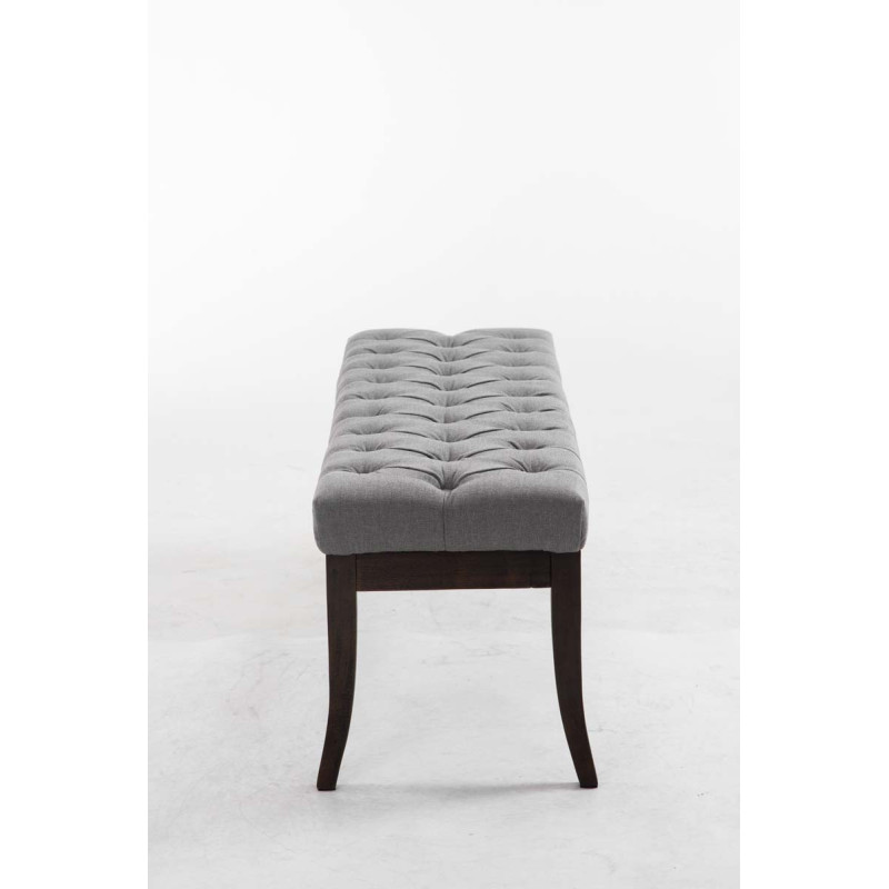 Taburete Recibidor Ramses En Tela & Madera Oscura Gris,120 cm