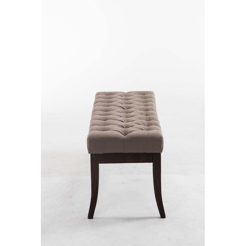 Banc Ramsès, tissu foncé antique, 120 taupe