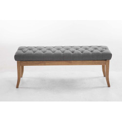 Banc Ramsès, tissu clair antique, 120 gris