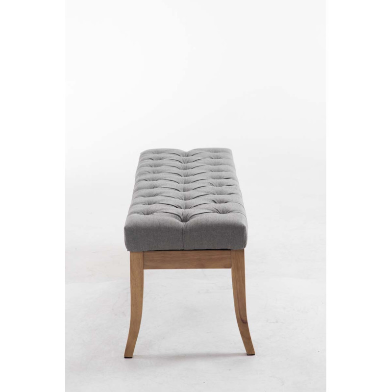 Banco Recibidor Ramses En Tela & Madera Clara Gris,120 cm