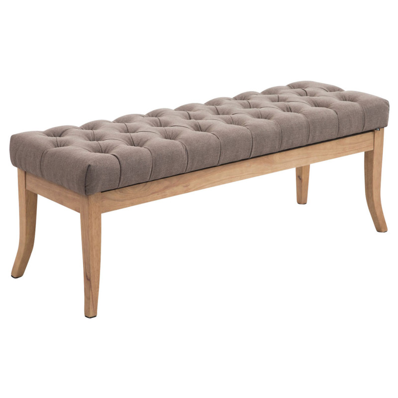 Banc Ramsès, tissu clair antique, 120 taupe