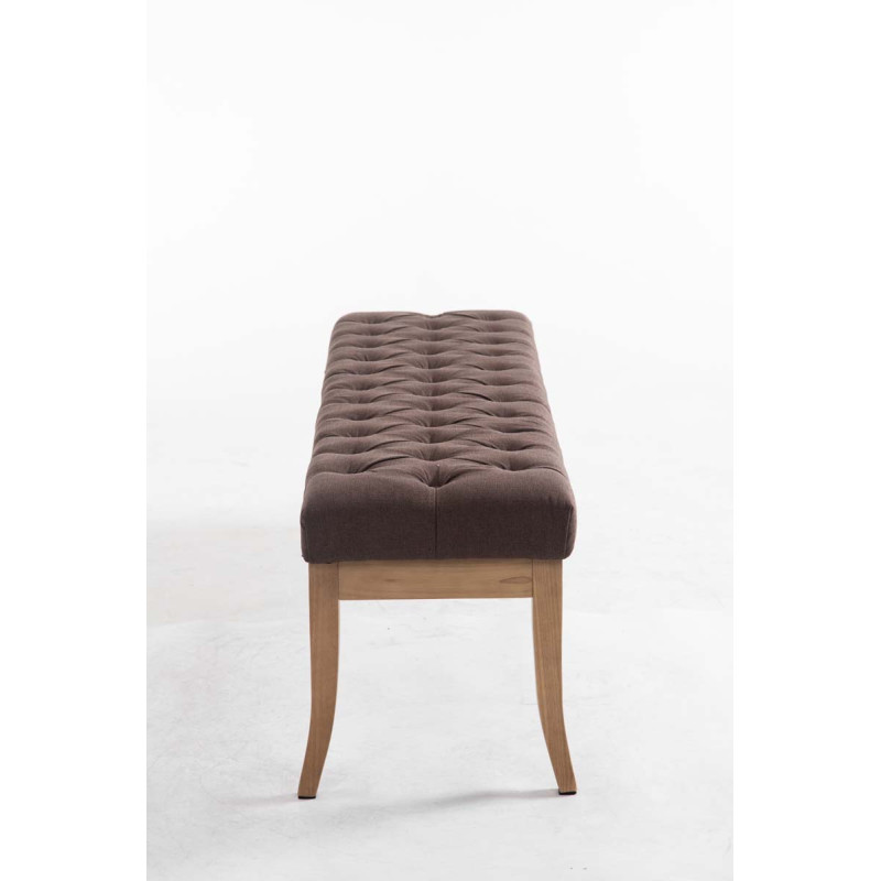 Banc Ramsès, tissu clair antique, 150 marron