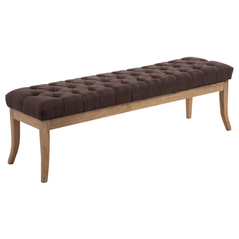 Banc Ramsès, tissu clair antique, 150 marron