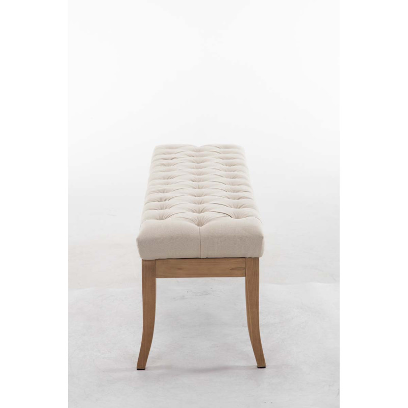 Banc Ramsès, tissu clair antique, 150 crème