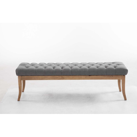 Banc Ramsès, tissu clair antique, 150 gris