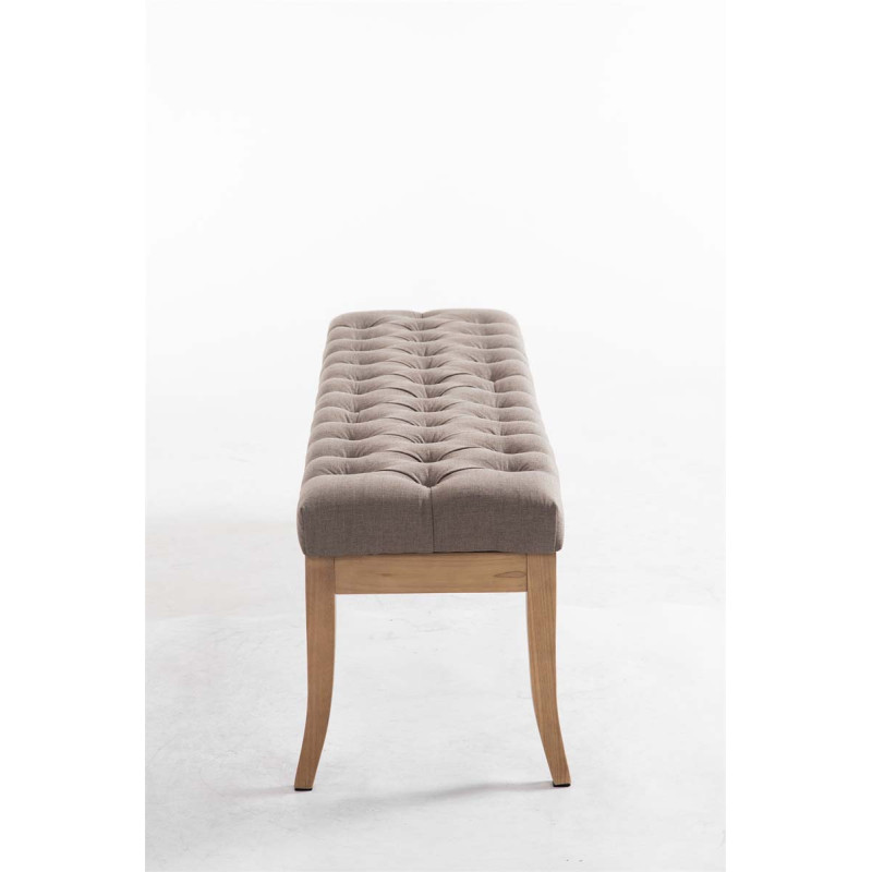 Banc Ramsès, tissu clair antique, 150 taupe