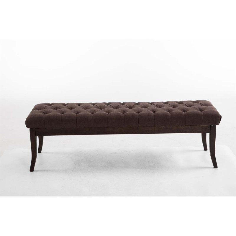 Banc Ramsès, tissu foncé ancien, 150 marron