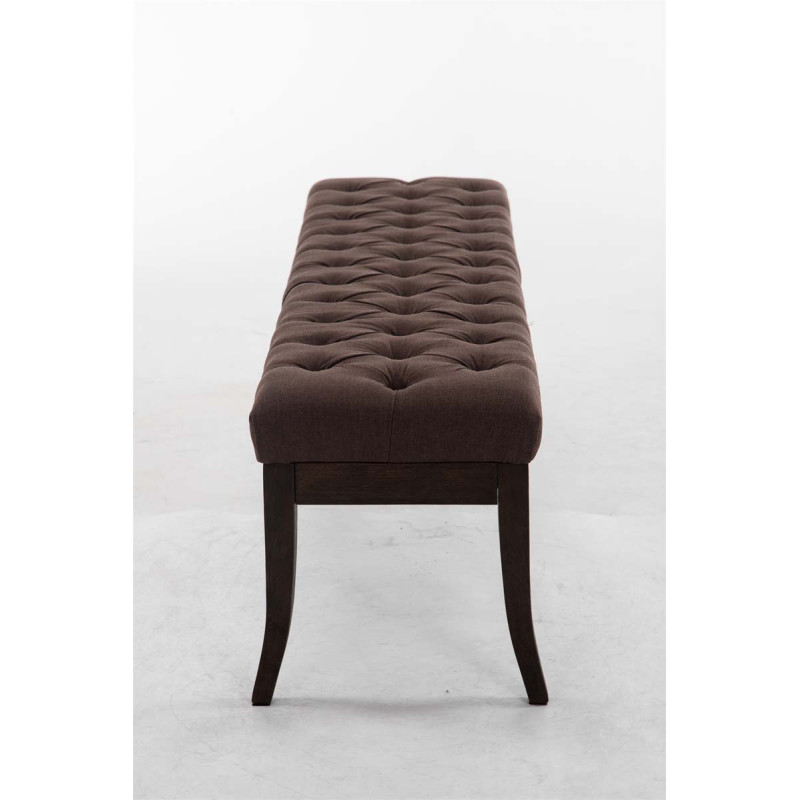 Taburete Recibidor Ramses En Tela & Madera Oscura Marrón,150 cm