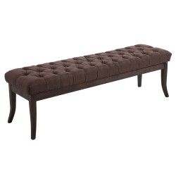 Banc Ramsès, tissu foncé ancien, 150 marron