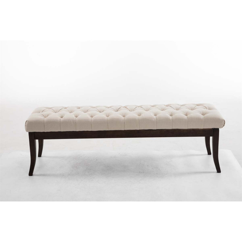 Banc Ramsès, tissu foncé ancien, 150 crème