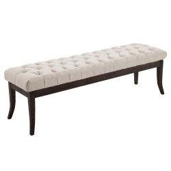 Banc Ramsès, tissu foncé ancien, 150 crème