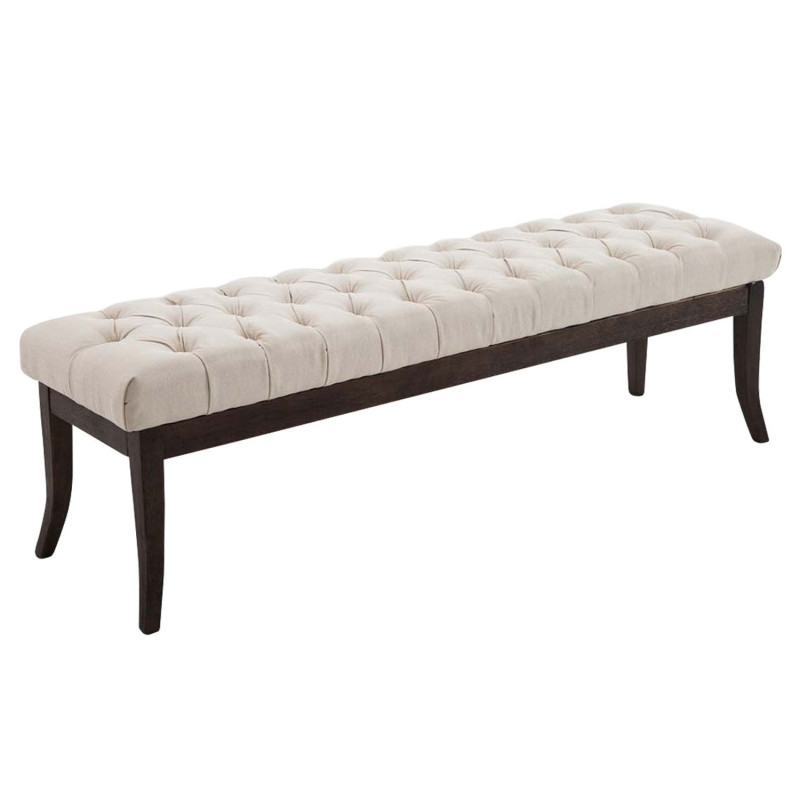 Banc Ramsès, tissu foncé ancien, 150 crème