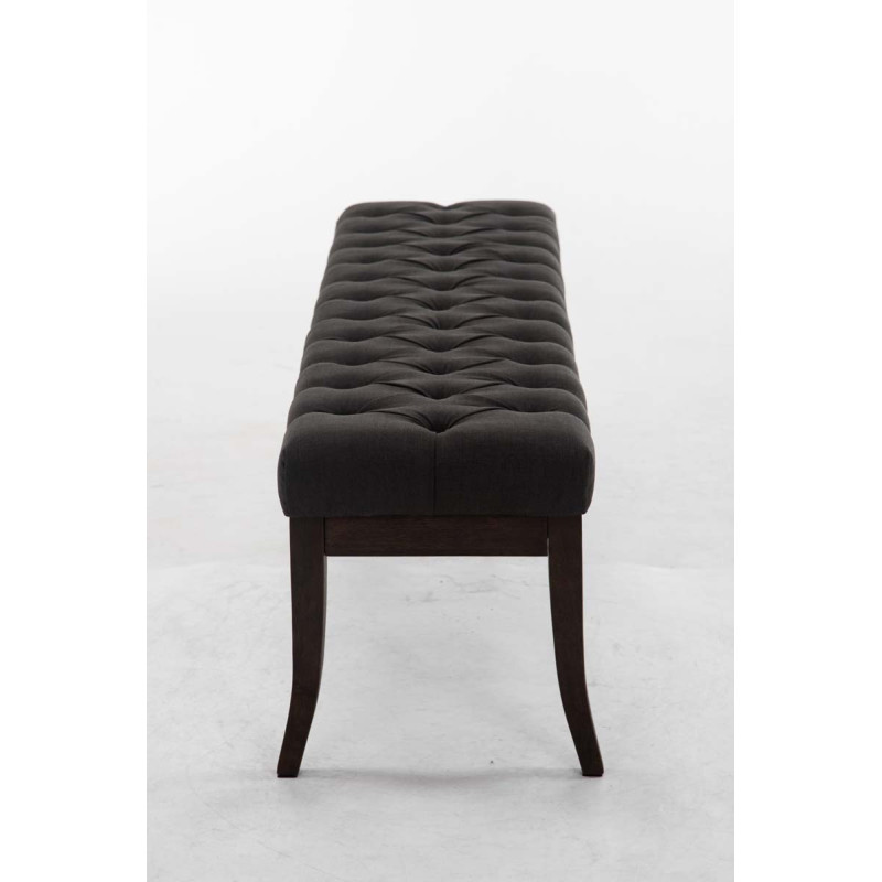 Taburete Recibidor Ramses En Tela & Madera Oscura Gris oscuro,150 cm