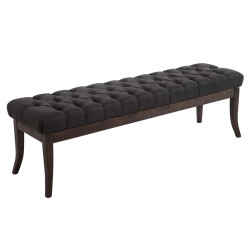 Banc Ramsès, tissu antique foncé, 150 gris foncé
