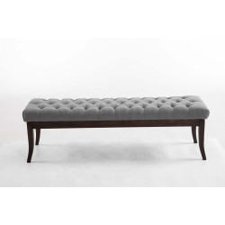 Banc Ramsès, tissu foncé antique, 150 gris