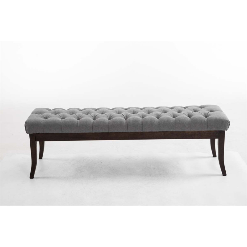 Banc Ramsès, tissu foncé antique, 150 gris