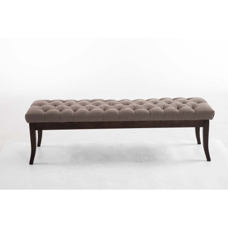 Banc Ramsès, tissu foncé ancien, 150 taupe