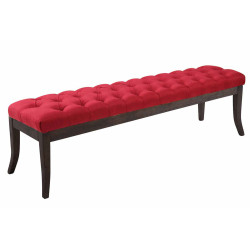 Banc Ramsès, tissu foncé ancien, 150 cm, rouge