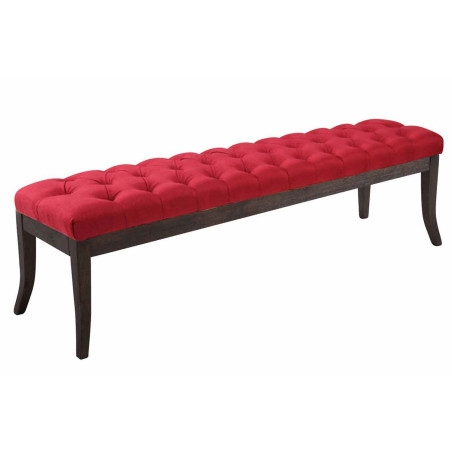 Banc Ramsès, tissu foncé ancien, 150 cm, rouge