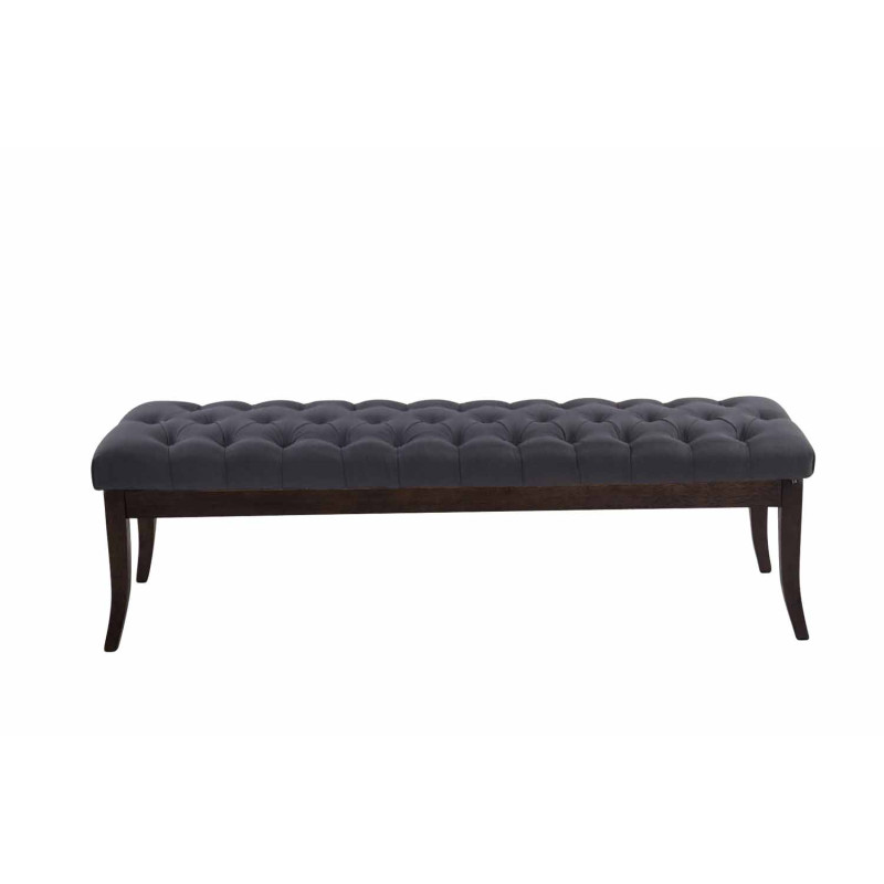 Banc Rams?s, tissu fonc? antique, 150 cm, noir