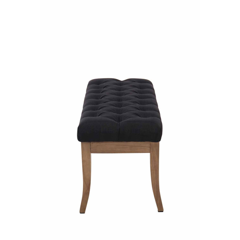 Banco Recibidor Ramses En Tela & Madera Clara Negro,100 cm