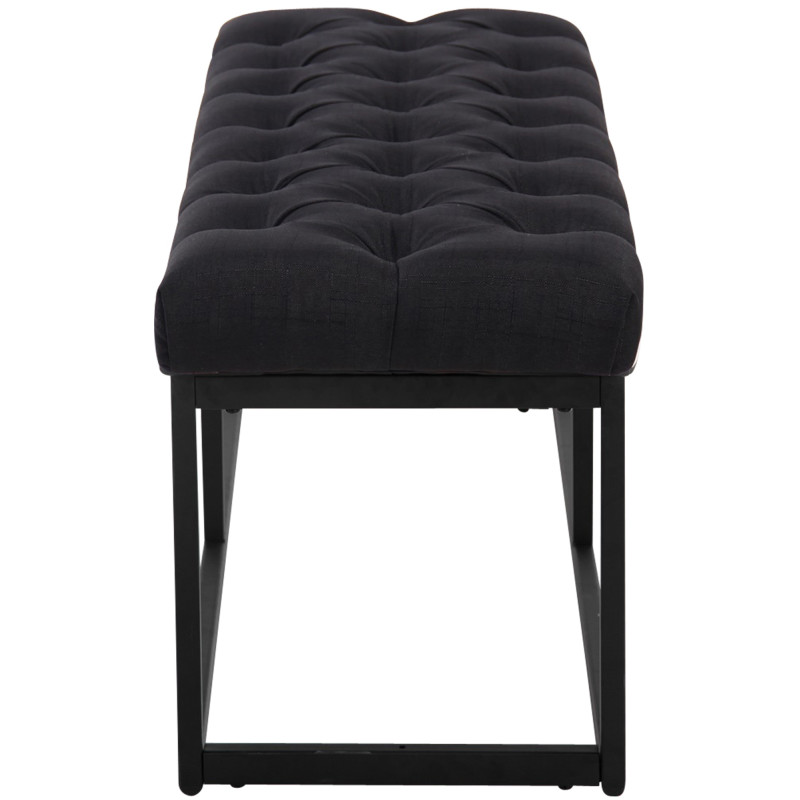 Banc Amun, tissu, noir, 100 cm