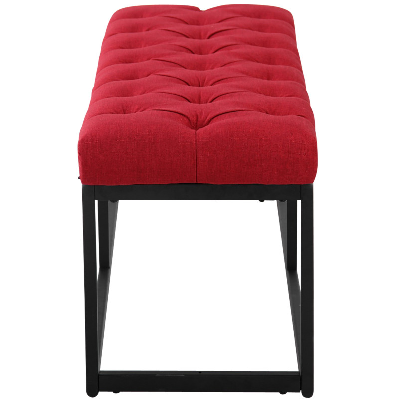 Banc Amun, tissu, noir, 150 cm, rouge