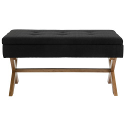Banquette Namaro, tissu noir clair antique