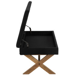 Banquette Namaro, tissu noir clair antique