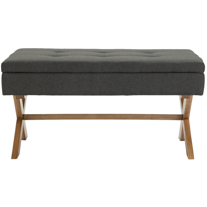 Banquette Namaro, tissu gris fonc? clair antique