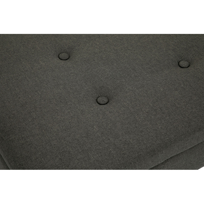 Banquette Namaro, tissu gris foncé clair antique