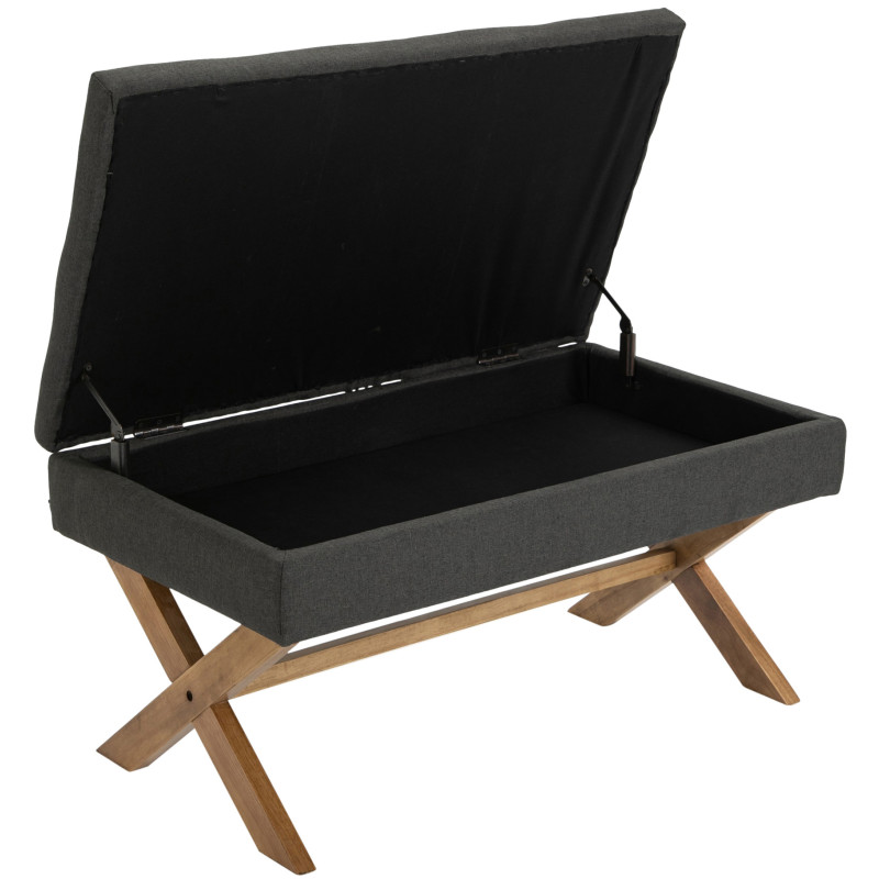 Banquette Namaro, tissu gris fonc? clair antique