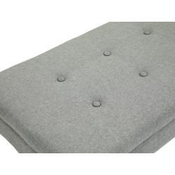 Banquette Namaro, tissu gris clair antique
