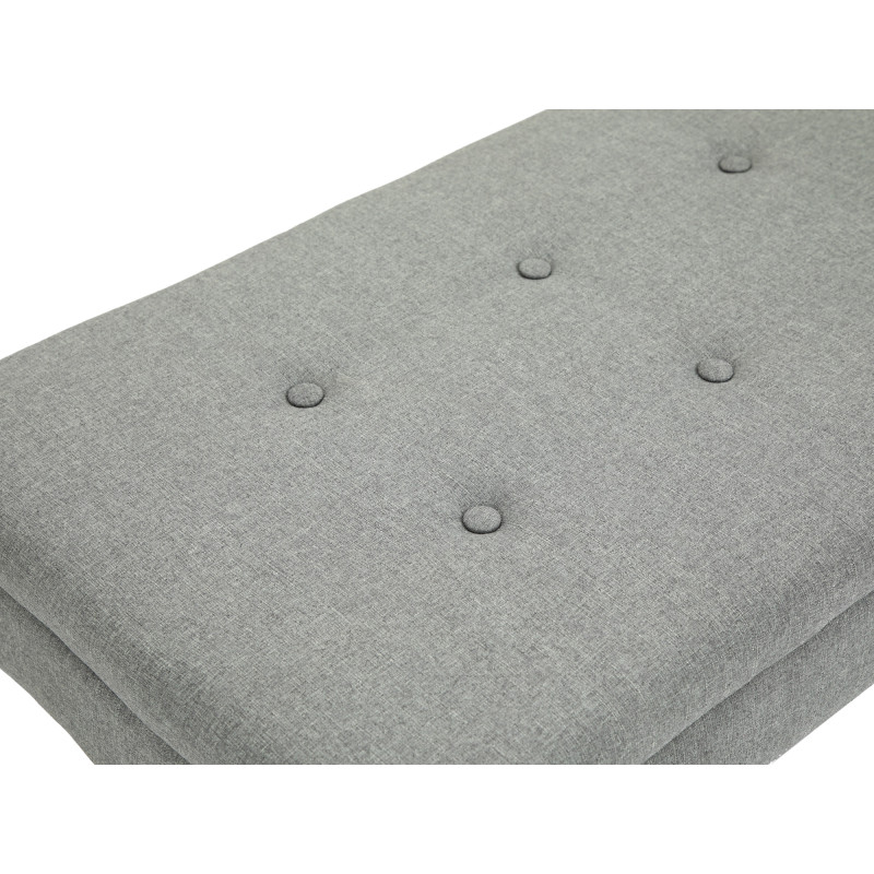 Banquette Namaro, tissu gris clair antique