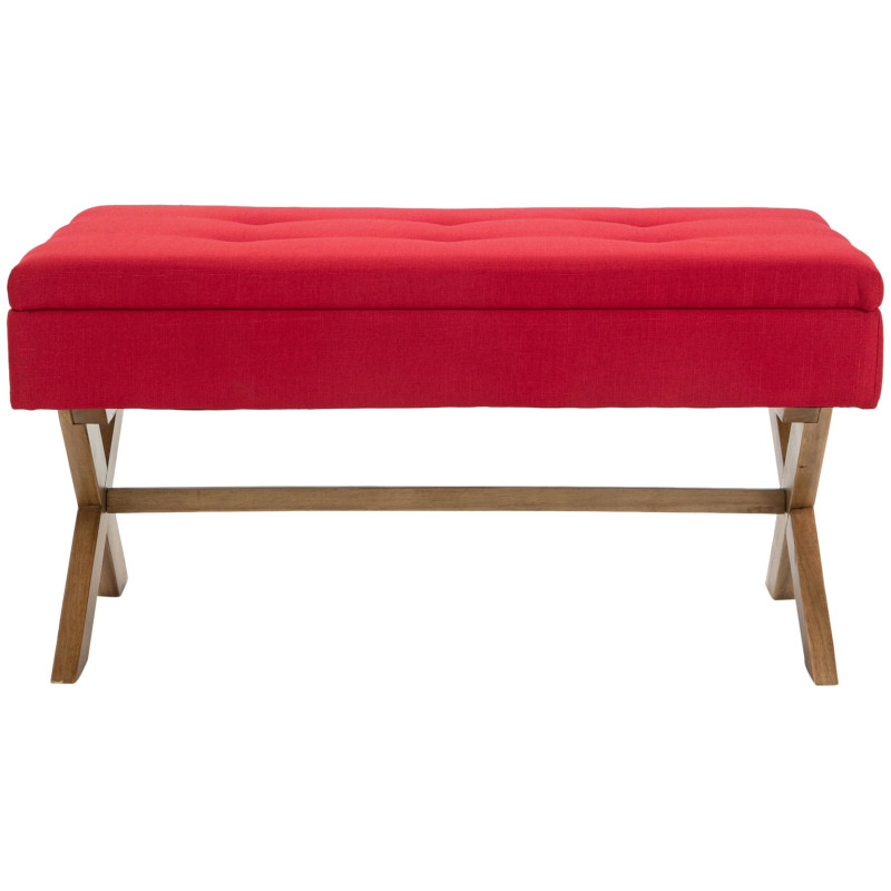 Banquette Namaro, tissu rouge clair antique
